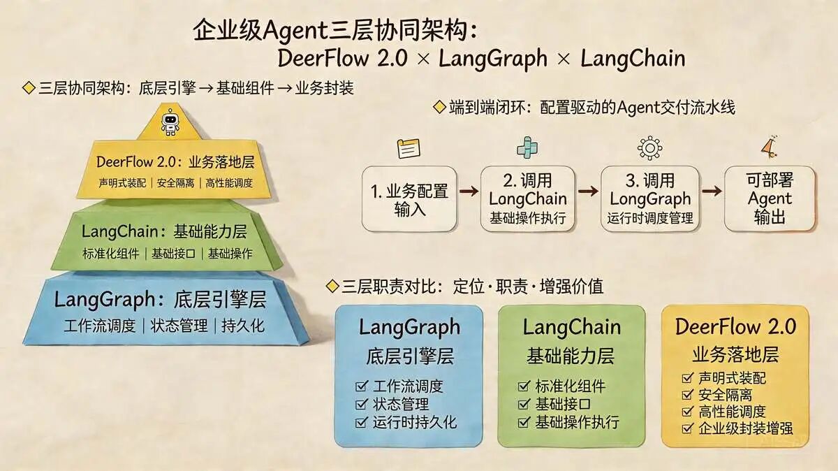 一、核心定位：三者各司其职，构成企业级Agent完整架构
