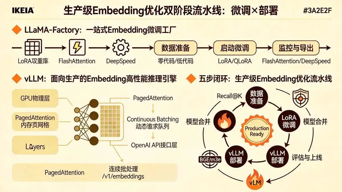 6.3 Embedding优化 的两个阶段（微调阶段+部署阶段）