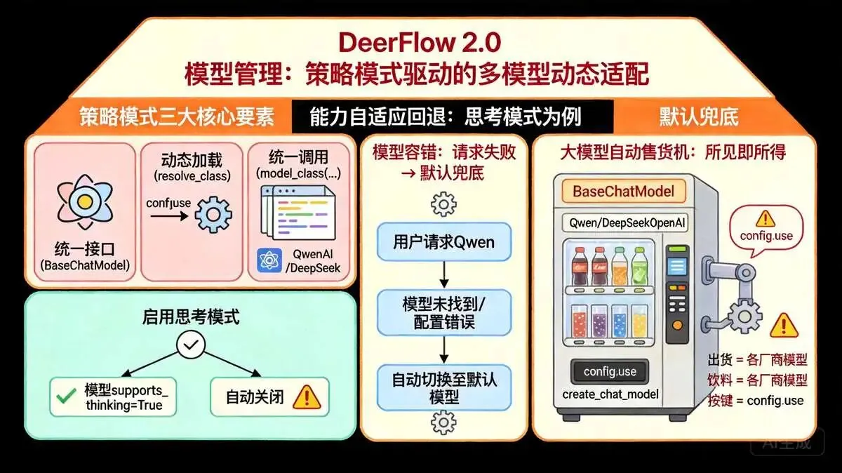 3.2 DeerFlow 模型管理组件：多模型适配，支持动态切换