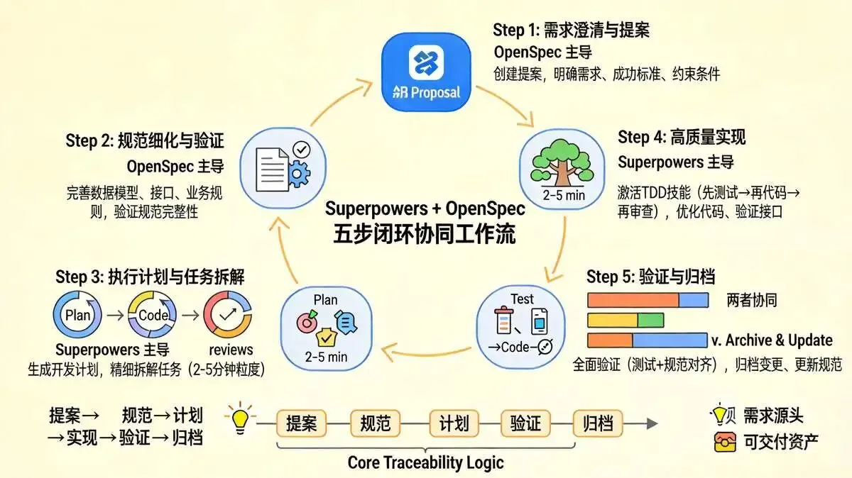 三、 Superpowers + OpenSpec 怎么结合使用？