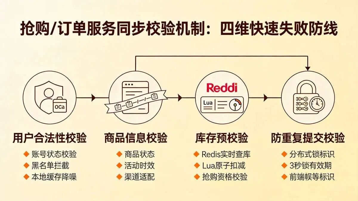 1.2 业务校验层:抢购/订单服务 同步校验机制