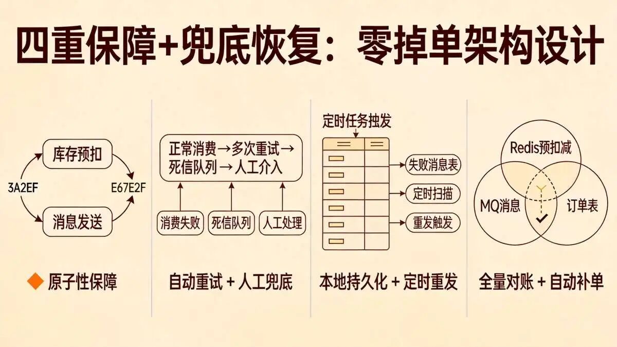 3.2 防止掉单:四重保障+兜底恢复