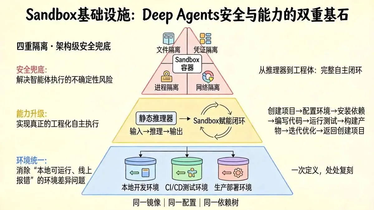 二、核心价值：为什么 Deep Agents 必须依赖 Sandbox Infa 基础设施