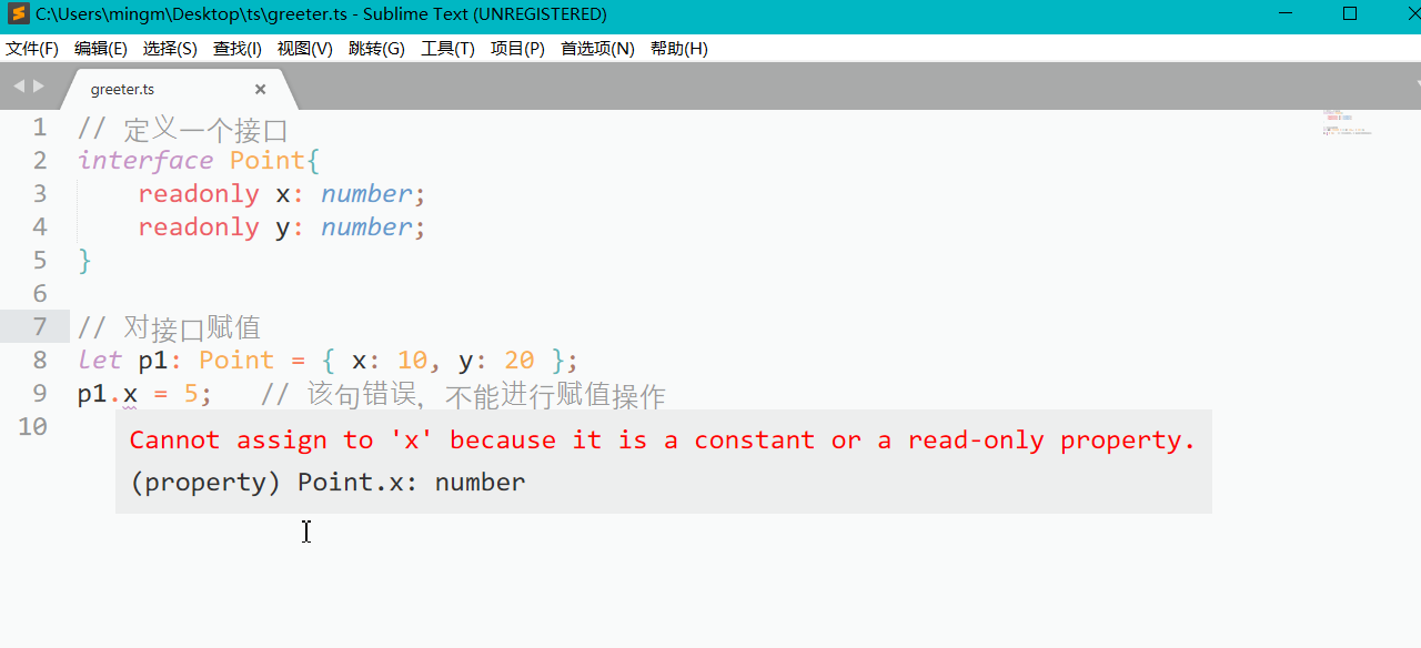 TypeScript 接口