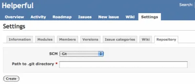 redmine settings git