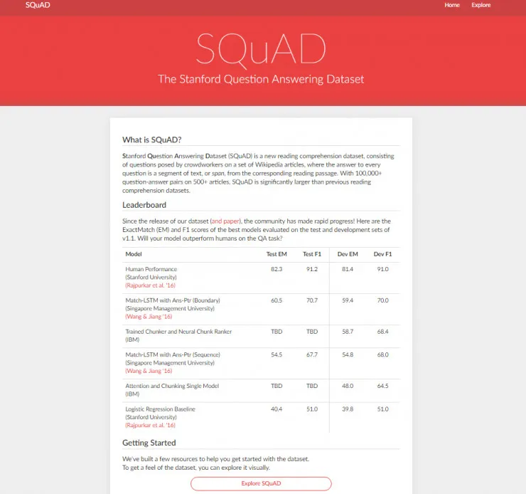 SQuAD，斯坦福在自然语言处理的野心