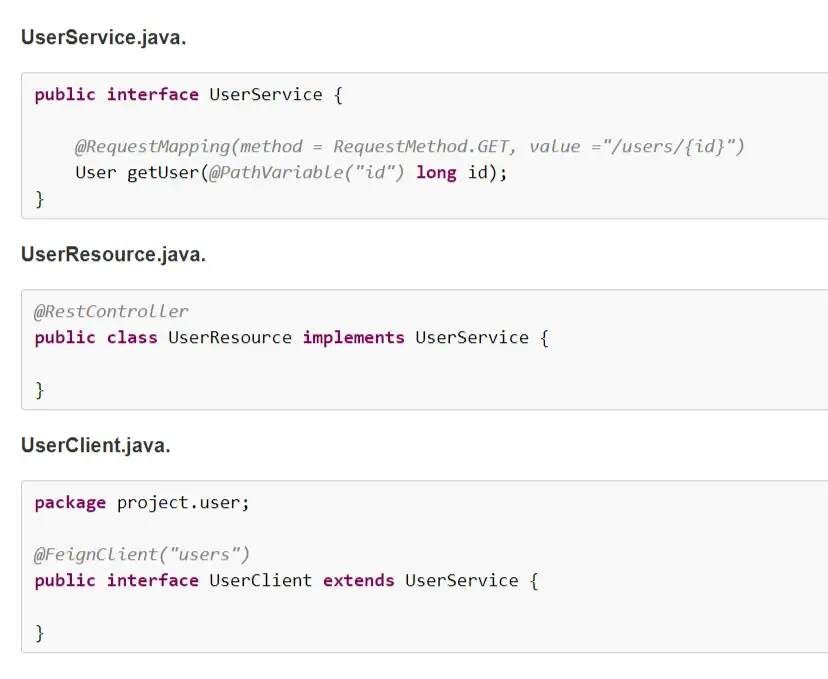 Feign Inheritance Support