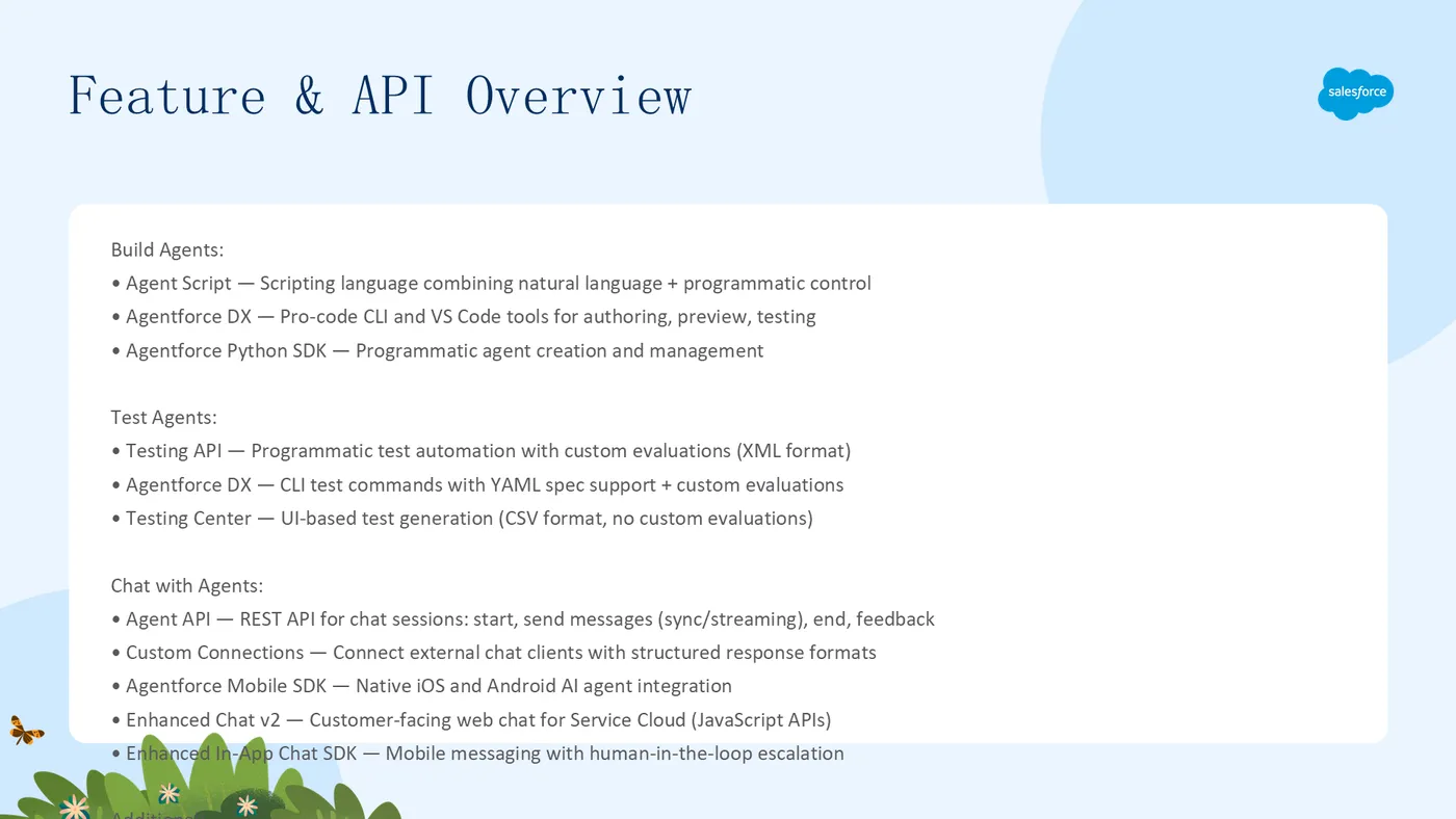 Agentforce APIs 和 SDKs