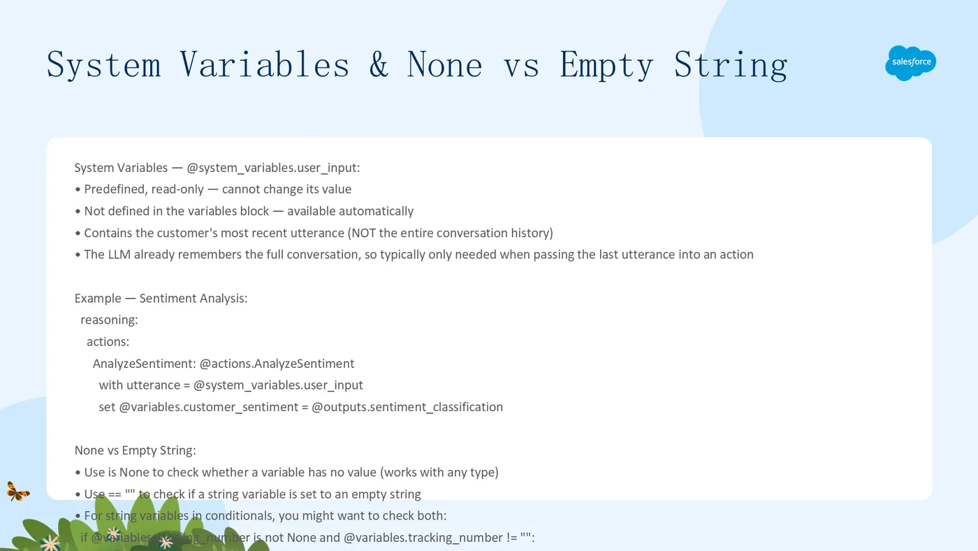 系统变量和 None vs Empty