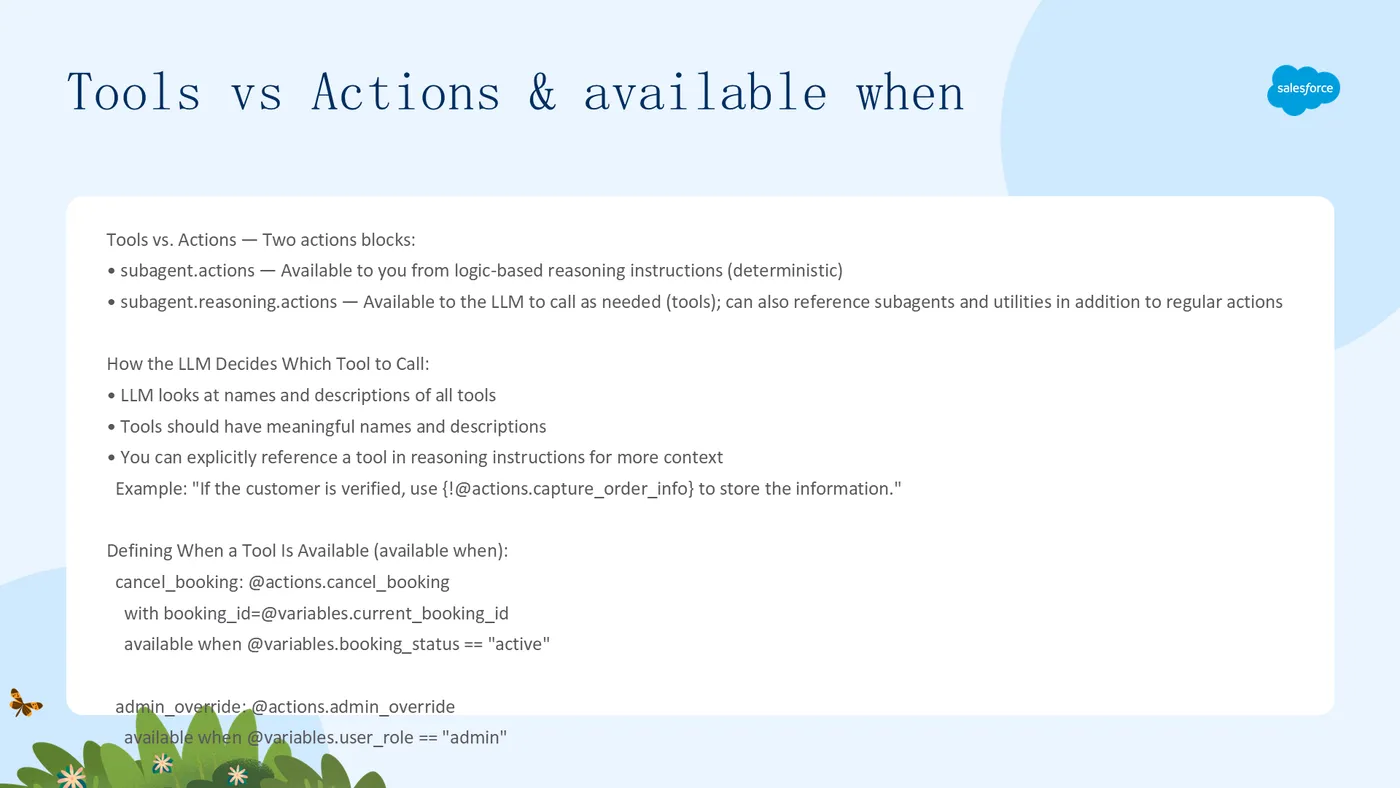 Tools vs Actions