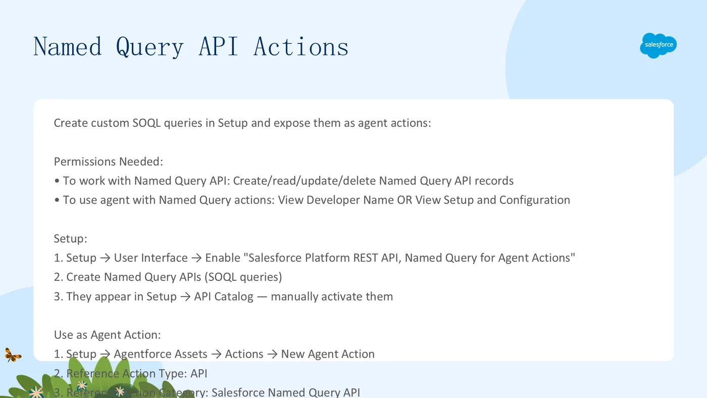 Named Query API Actions