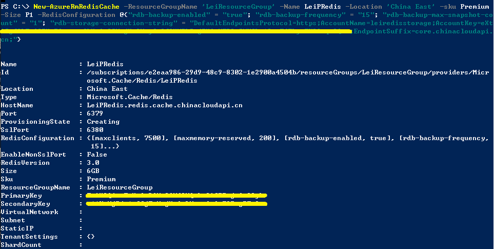Azure Redis Cache (3) 创建和使用P级别的Redis Cache