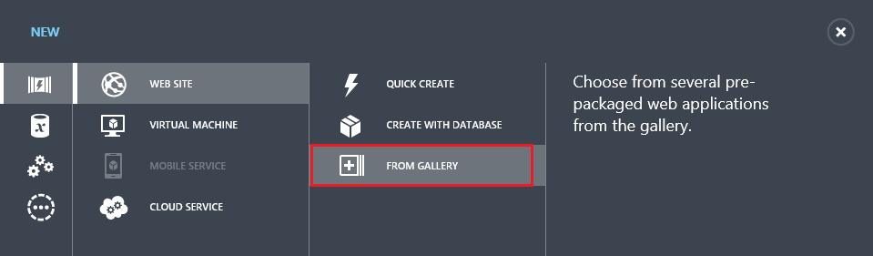 [New Portal]Windows Azure Web Site (4) Web Site Gallery