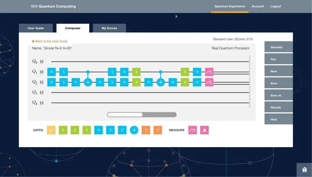 IBM Quantum Experience界面