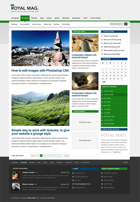 Royal-mag-inspiration-wordpress-blog-designs