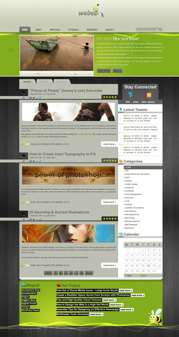 Weebee-inspiration-wordpress-blog-designs