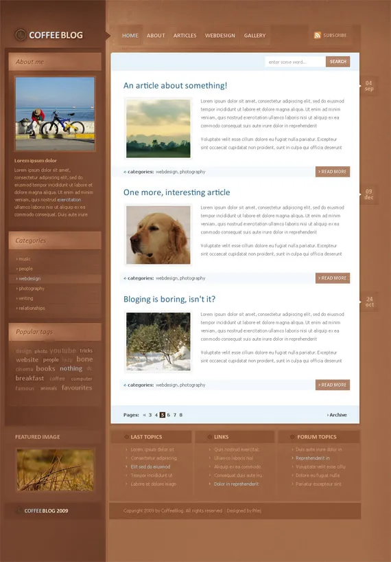 Coffee-theme-inspiration-wordpress-blog-designs