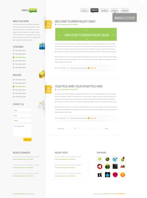 Green-palacy-theme-inspiration-wordpress-blog-designs