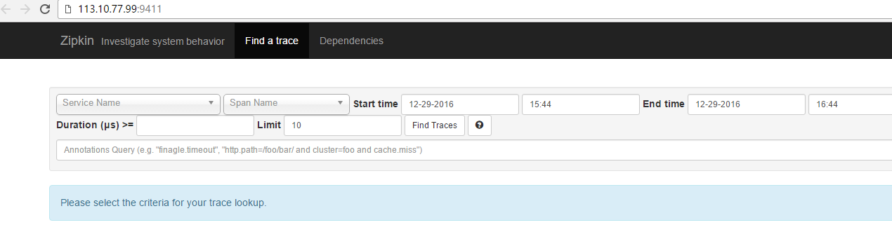 部署Zipkin分布式性能追踪日志系统的操作记录