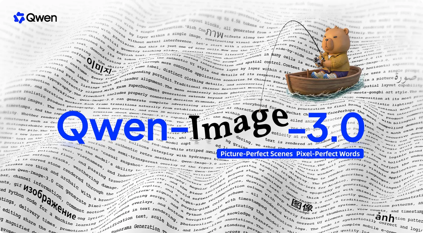 Qwen-Image-3.0-Pro 发布主视觉
