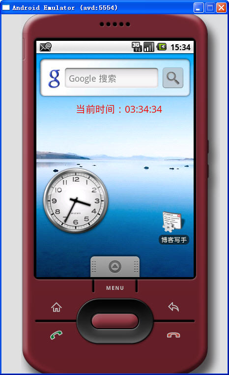 实现一个用于显示当前时间的Google Android 窗口小部件(AppWidge