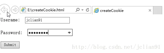 IE浏览器createCookie.html