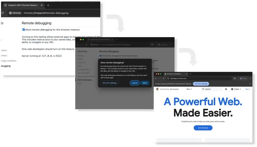 Chrome DevTools MCP 支持直接连接活跃浏览器会话