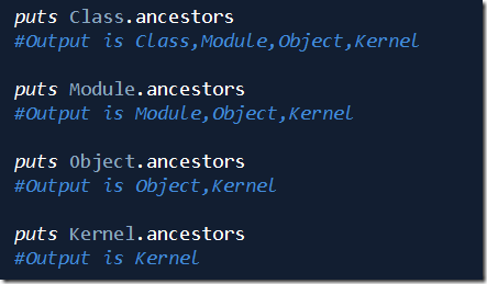 一步一步学Ruby(五): Class, Module, Object,Kernel的关系