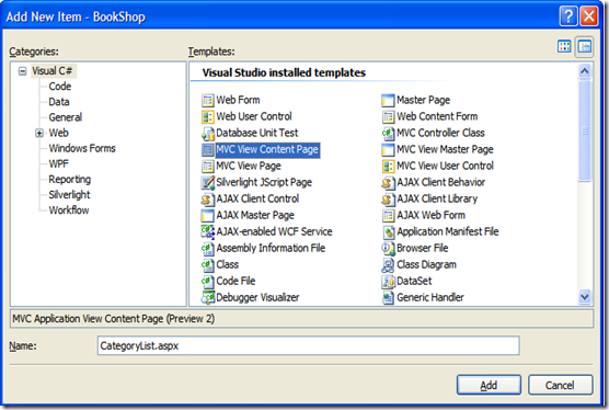ASP.NET MVC+LINQ开发一个图书销售站点(7):图书分类管理