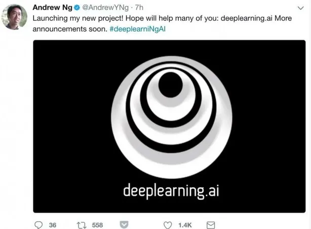 科技圈自媒体达人吴恩达又双叒叕刷屏了 这次是因为Deeplearning.ai