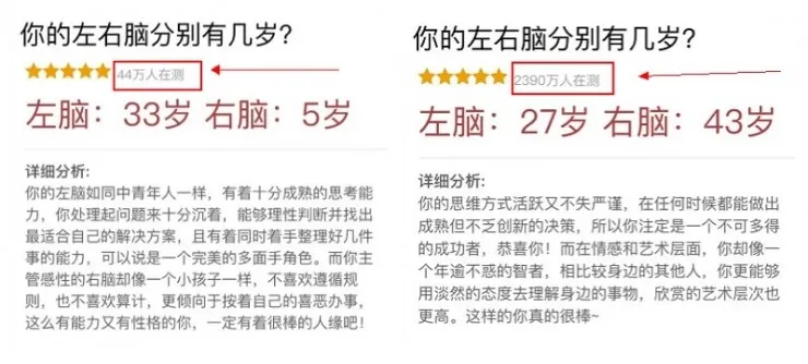 反转？测试左右脑年龄的小程序结果不是随机的！