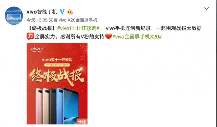 揭秘vivo双十一终极战报，里面的隐藏信息你都看懂了吗？