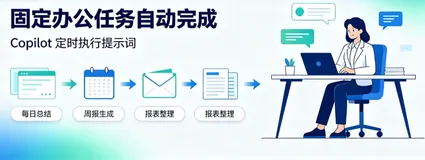 告别重复加班！用 Copilot 定时执行提示词，自动搞定所有固定办公任务