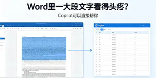 Word里一大段文字看得头疼？Copilot可以直接帮你“变成表格”！