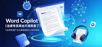 Word Copilot｜法律专员再也不用熬夜了！5分钟快速产出分期客服员工培训材料