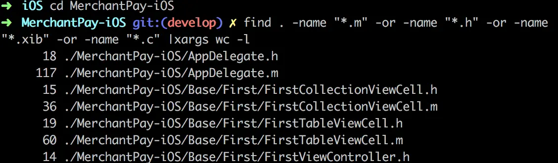 iOS 统计Xcode项目代码行数