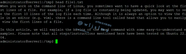 如何在Linux中优雅的使用 head 命令，用来看日志简直溜的不行
