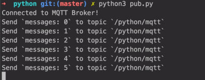 如何通过示例在Python中使用Paho MQTT客户端？
