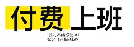 公司不给你配 AI，你会自己掏钱吗？