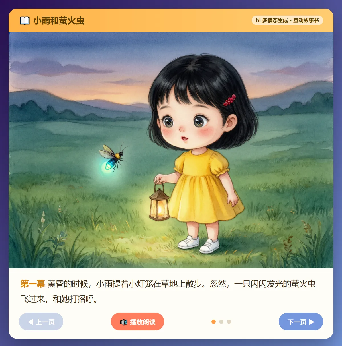互动故事书 HTML 界面
